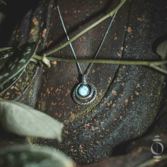 Bohemian Larimar Ketting, 925 sterling zilver