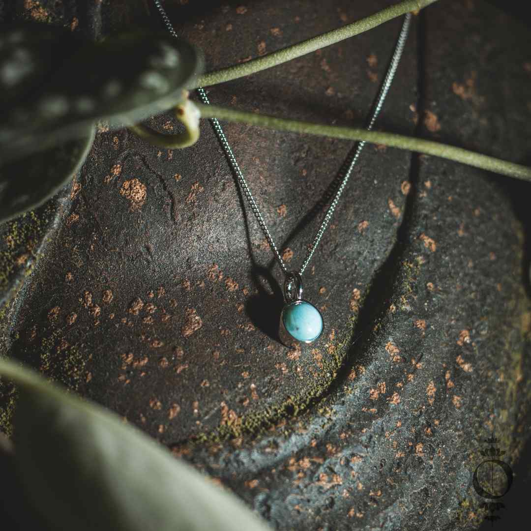 Elegance Larimar Ketting, 925 sterling zilver