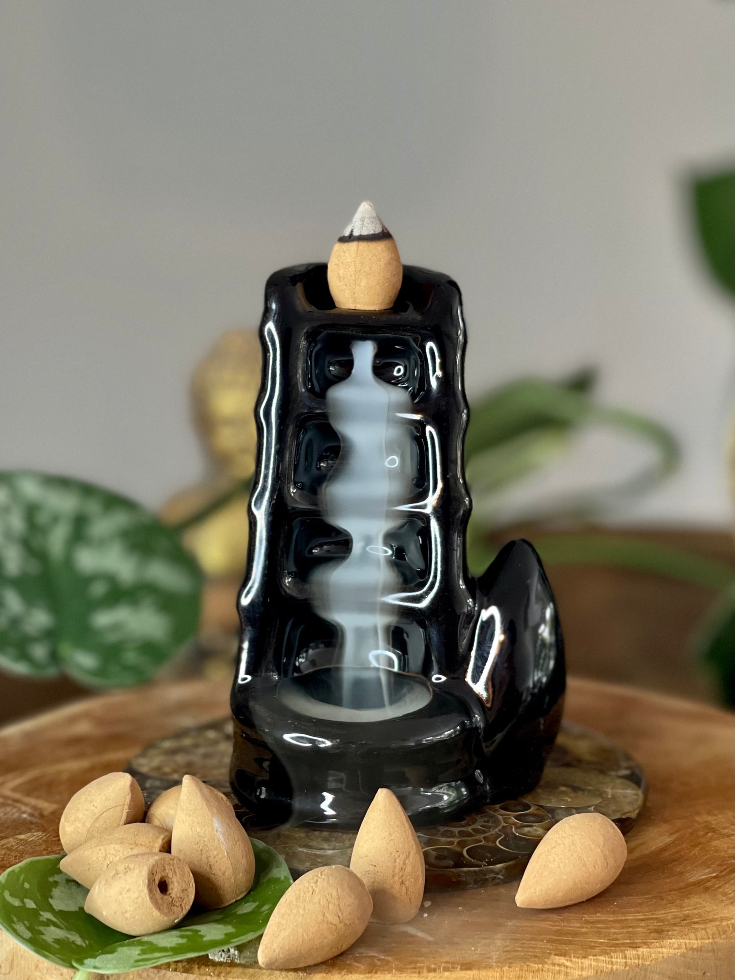 Bamboe - Wierookhouder waterval - Incense Burner