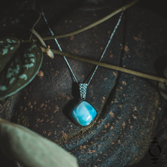 Classic Larimar Ketting, 925 sterling zilver