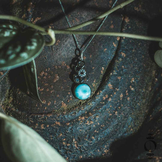 Timeless Larimar Ketting, 925 sterling zilver
