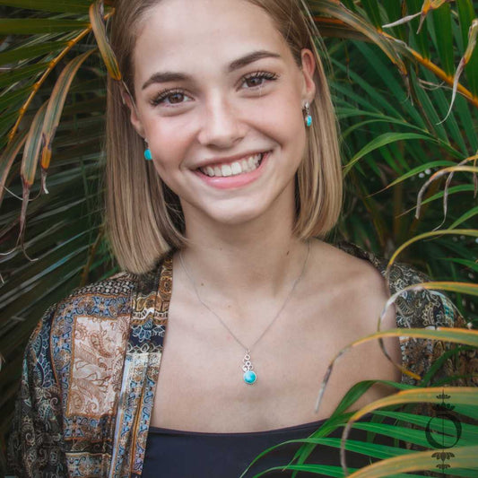 Timeless Larimar Ketting, 925 sterling zilver