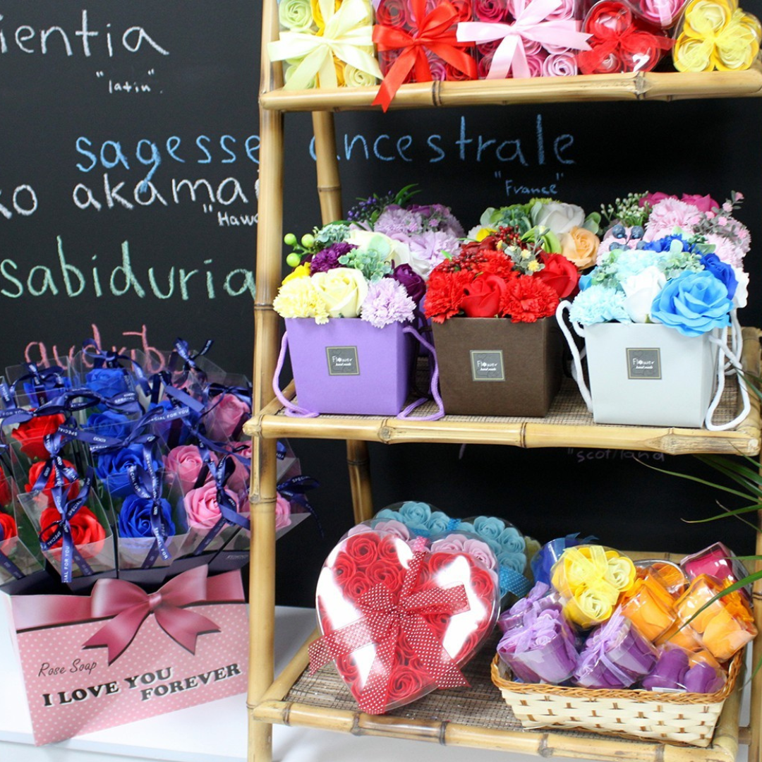 Luxe Boeket Zeep Bloemen Lente