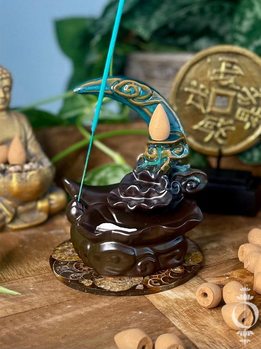 Halve Maan - Wierookhouder waterval - Incense Burner