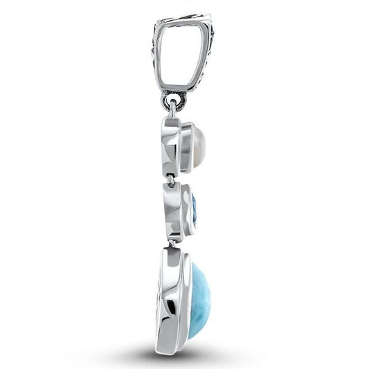 Zilveren Hemelse Larimar Ketting