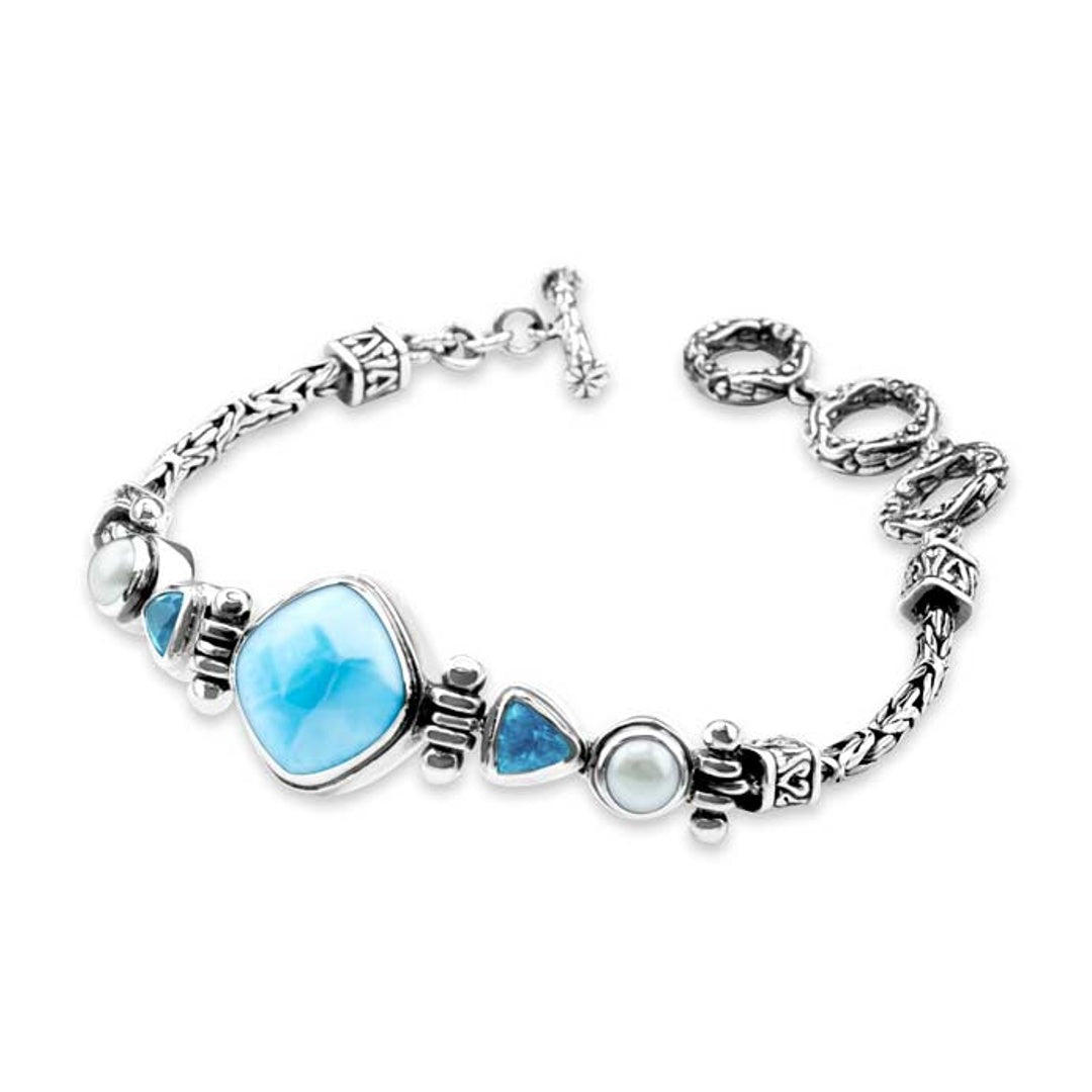 Zilveren Hemelse Larimar Armband, 925 sterling zilver NU 30% KORTING