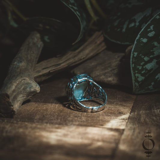 Nature Larimar Ring, 925 sterling zilver